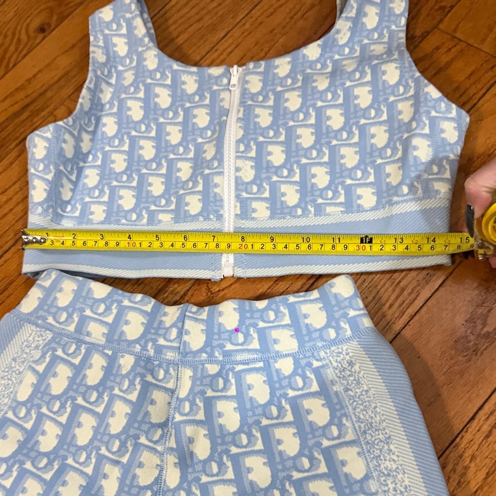 Dior Light Blue and Cream Patterned Set - Picture 5 of 6